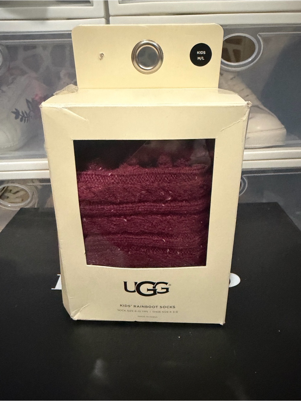 NWT UGG Gray Knit Rainboot Socks.
